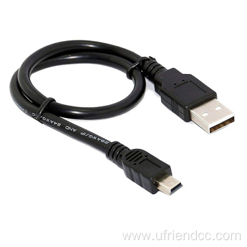 Custom Shied 5PIN Mini B USB 2.0 Charger Data Extension Cable For PS3